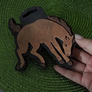Brown Horse Shaped Stamp